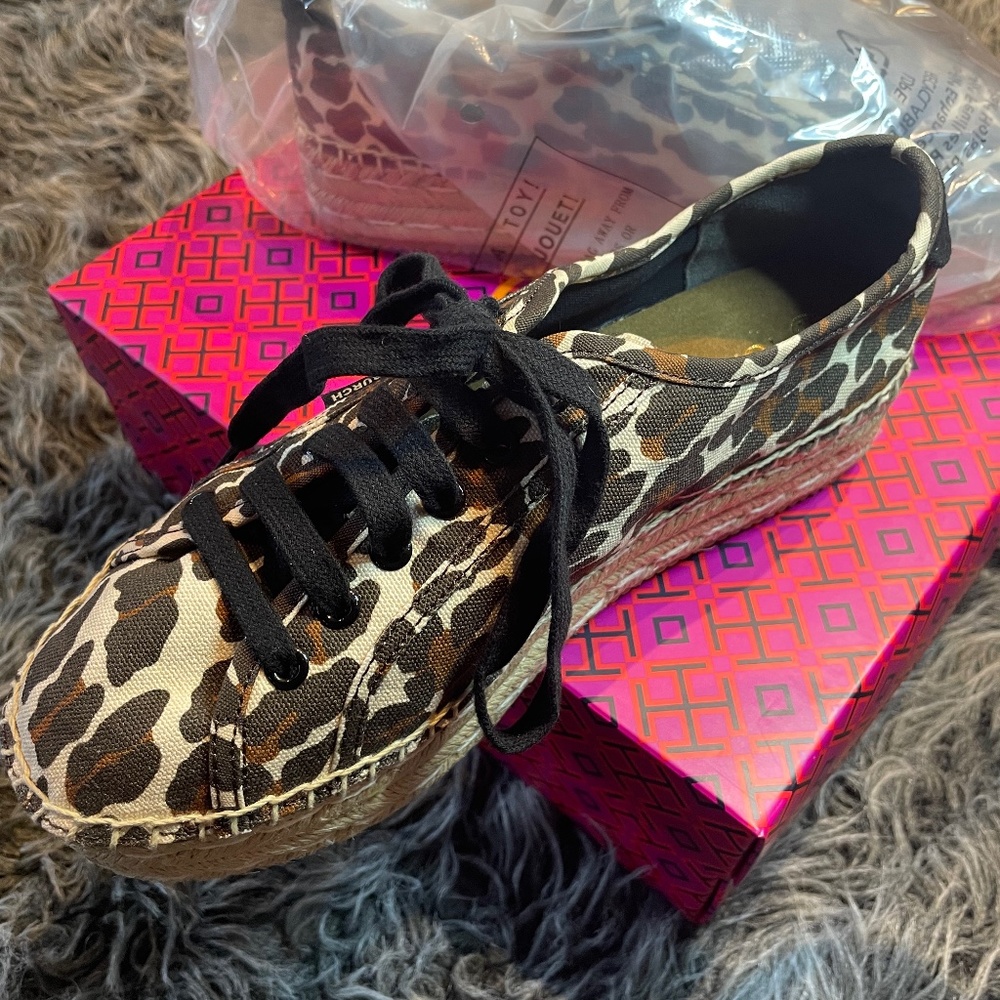 Tory Burch Animal Print Espadrille